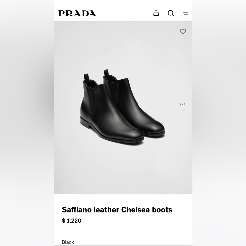 Mens Prada Leather Chelsea Boots - Picture 7 of 7